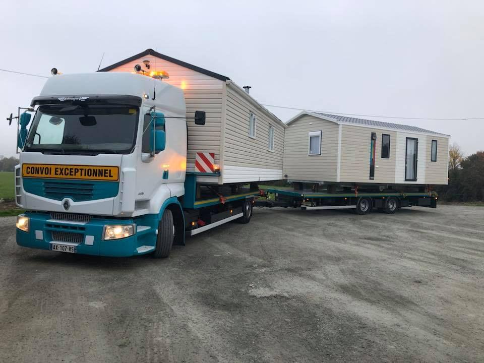 Convoi exceptionnel de mobile home